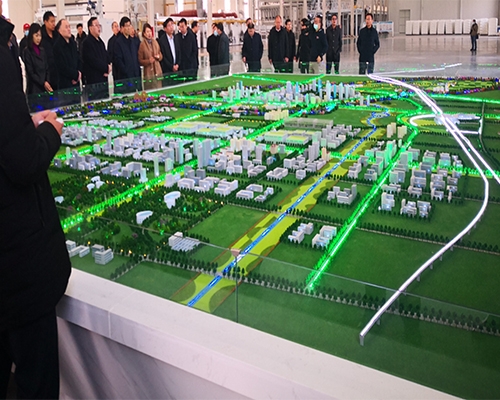 北京省市领导参观我们新城规划沙盘